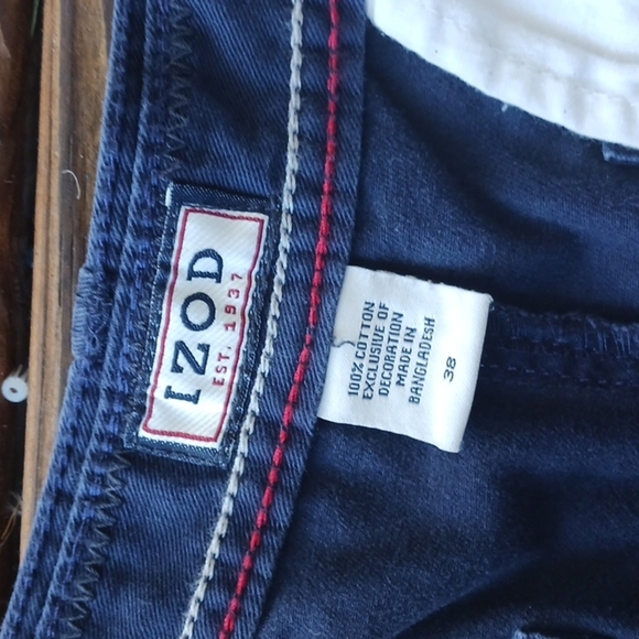 Izod men's blue cargo shorts size 38 - Picture 3 of 8